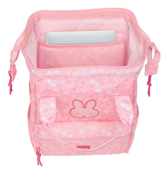 Safta Sac à dos pour ordinateur portable 13" Miffy 'Flores' - 27x40x19 cm, à partir de 3 ans
