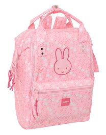 Safta Sac à dos pour ordinateur portable 13" Miffy 'Flores' - 27x40x19 cm, à partir de 3 ans