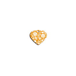 Plaque d'identification pour collier Imarc Heart Jaune Orange