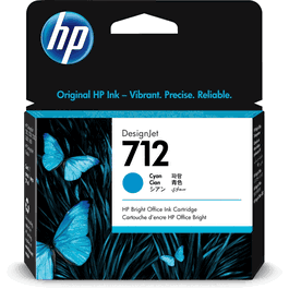 HP Cartouche d'encre Cyan 712 / 3ED67A