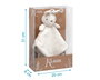 KioKids Doudou Lapin - Doudou de sécurité en polyester blanc pour bébé dès la naissance - Jouet d'attachement et de réconfort