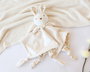 KioKids Doudou Lapin - Doudou de sécurité en polyester blanc pour bébé dès la naissance - Jouet d'attachement et de réconfort