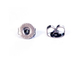 Innspiro Lot de 10 grands fermoirs à pression métalliques argenté vieilli 5,0x4,5mm