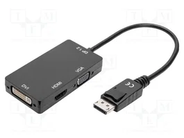 DIGITUS Convertisseur DisplayPort 1.2 vers HDMI 1.4, 0,2 m, noir
