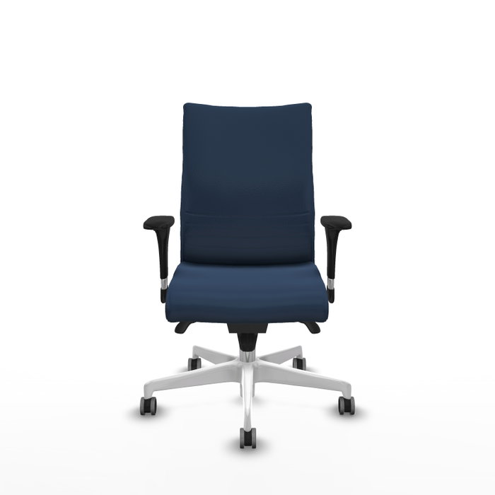 Piqueras Y Crespo Chaise de bureau Albacete, mécanisme synchrone, Bleu marine