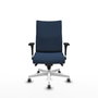 Piqueras Y Crespo Chaise de bureau Albacete, mécanisme synchrone, Bleu marine