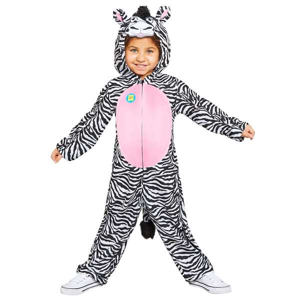 Liragram - Disguise, déguisement enfant singe zèbre taille 8-10 ans, costume pour garçon fille, couleur blanc Liragram - Disguise, déguisement enfant singe zèbre taille 8-10 ans, costume pour garçon fille, couleur blanc