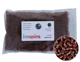 Innspiro Rocaille de verre ronde argentée violette 2,3 mm 500g