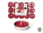Acorde Lot de 30 bougies chauffe-plat parfum pomme cannelle 3h, 19x2.7x11 cm (Set de 24)