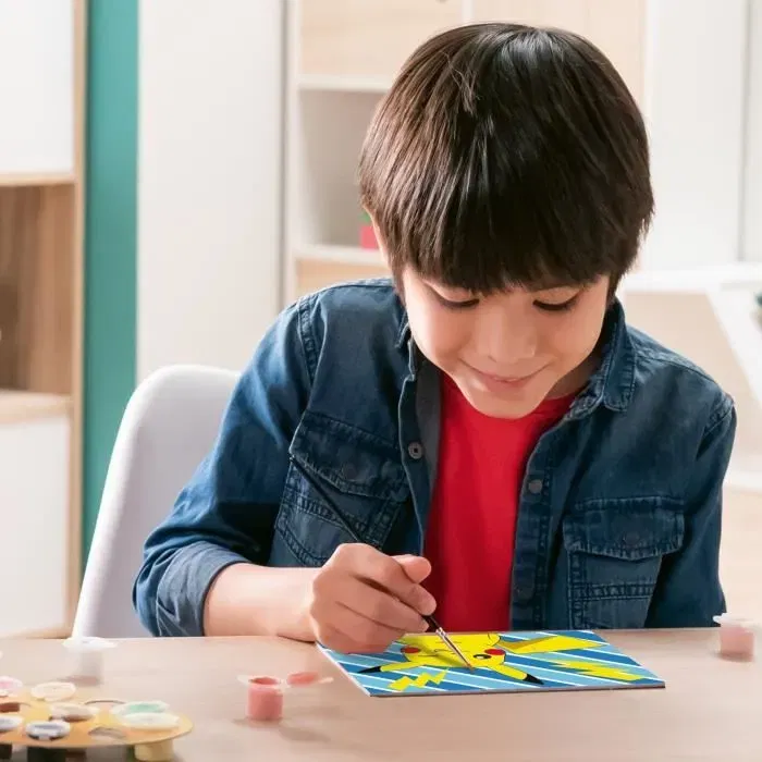 Ravensburger CreArt Kids 25905 - Kit de peinture par numéros Pikachu Éclair 18x24 cm avec cadre - Loisir créatif dès 7 ans