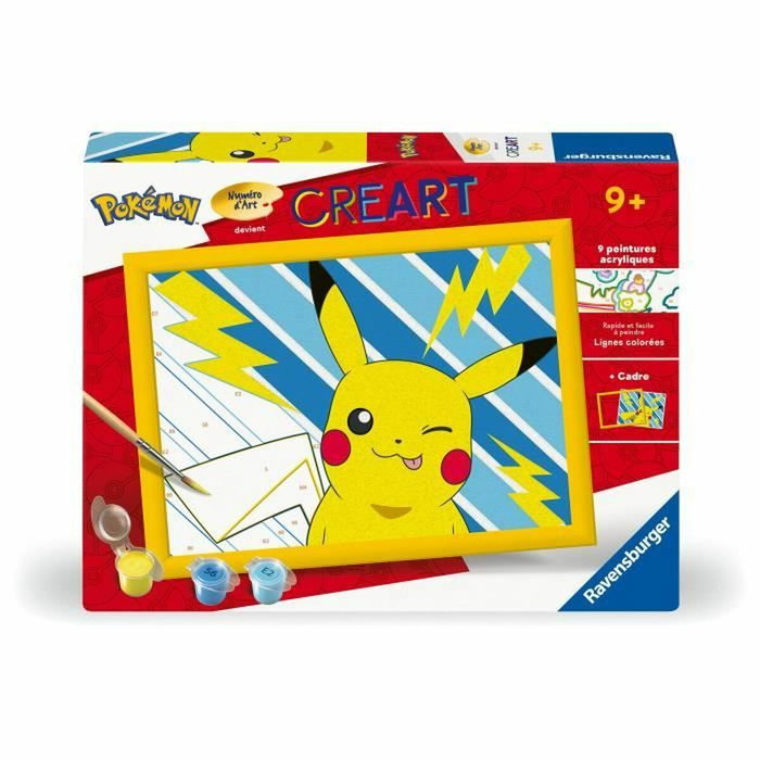 Ravensburger CreArt Kids Kit de peinture par numéros Pikachu Éclair 18x24cm Ravensburger CreArt Kids Kit de peinture par numéros Pikachu Éclair 18x24cm