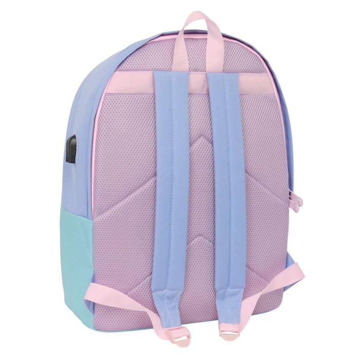 Sac à Dos pour Portable et Tablette avec Sortie USB Munich Mellow Bleu Rose Celeste