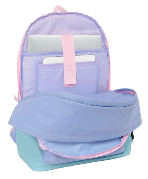 Safta Mellow - Sac à dos double avec port USB pour ordinateur portable 15,6 pouces, 31x44x18 cm, Munich