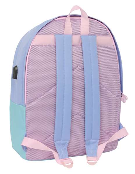 Safta Mellow - Sac à dos double avec port USB pour ordinateur portable 15,6 pouces, 31x44x18 cm, Munich