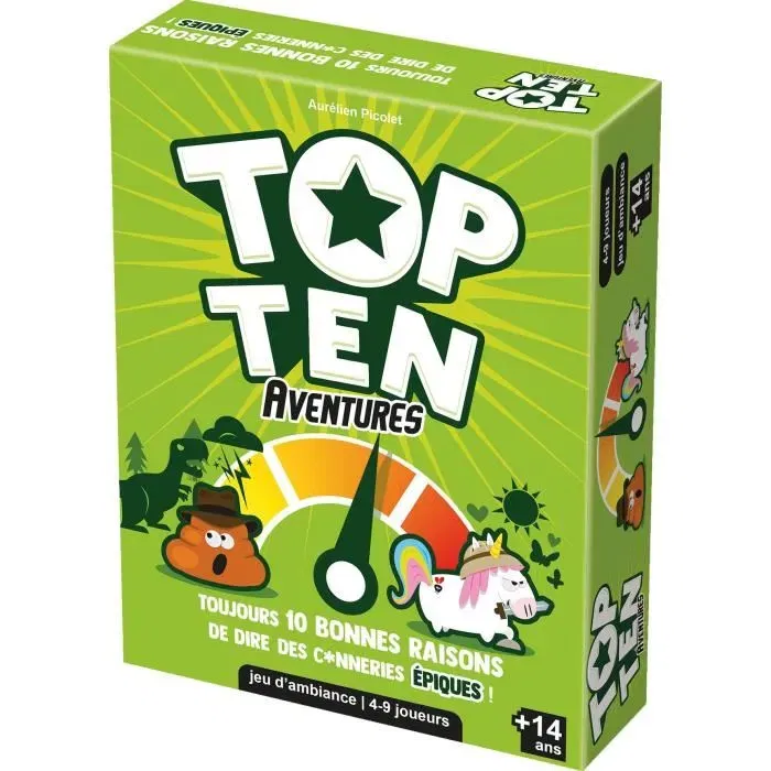 Asmodee Top Ten Aventures - Jeu de cartes coopératif d'ambiance en langue française, pour soirées entre amis, à partir de 16 ans Asmodee Top Ten Aventures - Jeu de cartes coopératif d'ambiance en langue française, pour soirées entre amis, à partir de 16 ans