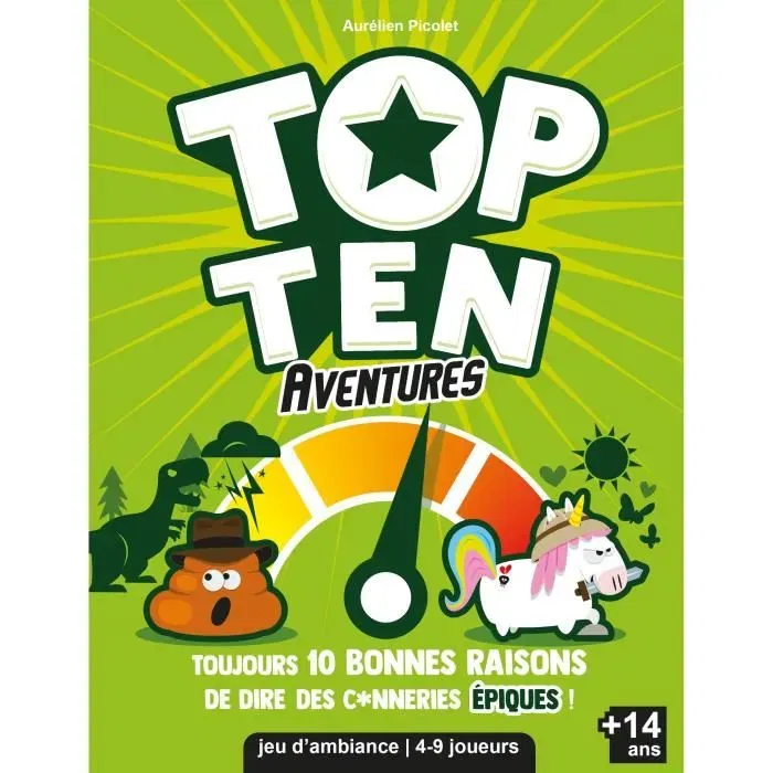 Asmodee Top Ten Aventures - Jeu de cartes coopératif d'ambiance en langue française, pour soirées entre amis, à partir de 16 ans Asmodee Top Ten Aventures - Jeu de cartes coopératif d'ambiance en langue française, pour soirées entre amis, à partir de 16 ans