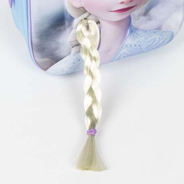 Cerdá Mochila enfant à applications 3D Frozen - Sac à dos 22 x 27 x 1 cm - Pour enfants de 2 à 8 ans - Bleu clair