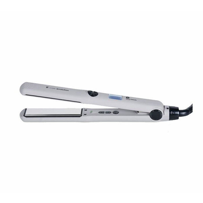Perfect Beauty - Plancha Care Evolution, fer à lisser professionnel plaques en titane avec infrarouge, ions négatifs, fonction waterproof, température 80-230°C, écran LCD