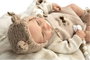Muñecas Arias Poupée Reborn Ruben avec coussin, corps souple 45 cm