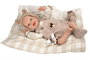 Muñecas Arias - Poupée Reborn Ruben avec coussin, corps souple 45 cm, adapté 36 mois et plus