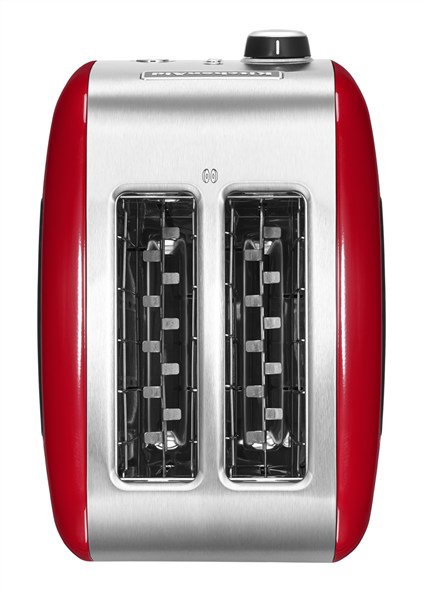 Kitchenaid 5KMT221 EER Tostador Retro pour 2 Tranches, Taille Extra-Large, 7 Niveaux de Brunissement, Chaleur Maintenue 3 Min, Rouge