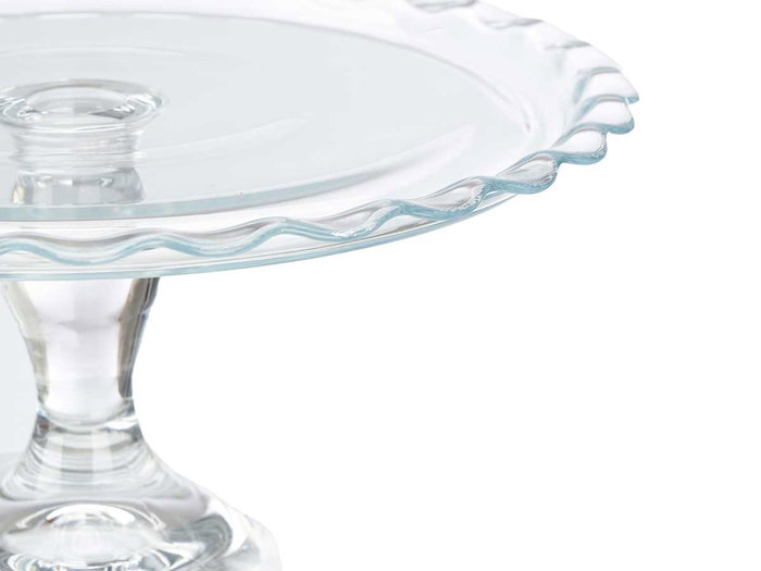 Pasabahce Tartera avec pied diamètre 26 cm en verre transparent (Set de 4)