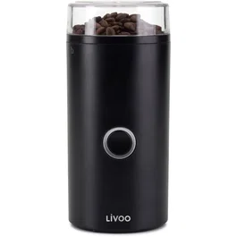 Livoo DOD219N - Moulin à café électrique 180 W avec lames en acier inoxydable, capacité 12 tasses, noir