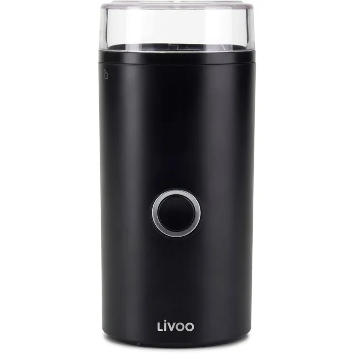 Livoo DOD219N - Moulin à café électrique 180 W avec lames en acier inoxydable, capacité 12 tasses, noir
