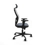Piqueras y Crespo Chaise de Bureau avec Appui-tête 2D036N2 Gris