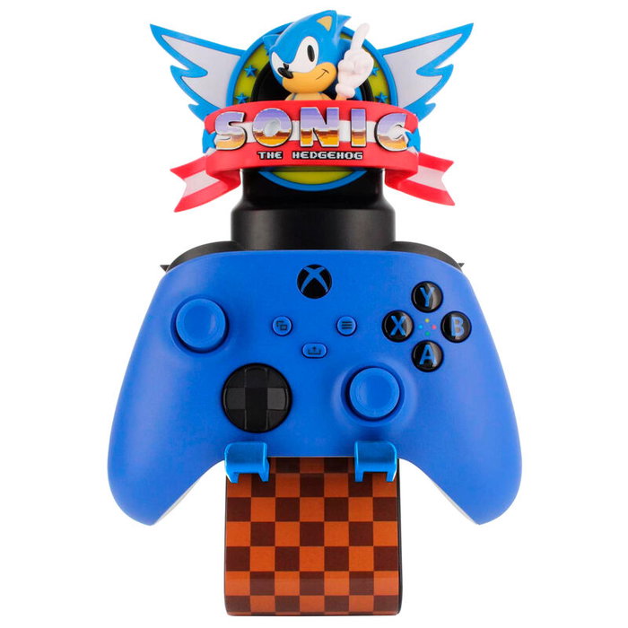 EXQUISITE GAMING Cable Guy Ikon Classic Sonic - Support de chargement LED avec 2 ports USB, Powerstand SP2, rotatif REST, 20 cm, câble USB-C fourni