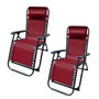 Marbueno SUMMER 10010X2 Lot de 2 Transats Pliables Acier Coussin Jardin Piscine 90x66x108 cm