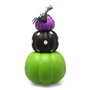 BigBuy Carnival Citrouilles Décoratives Multicolores avec Araignée 30 x 16 cm