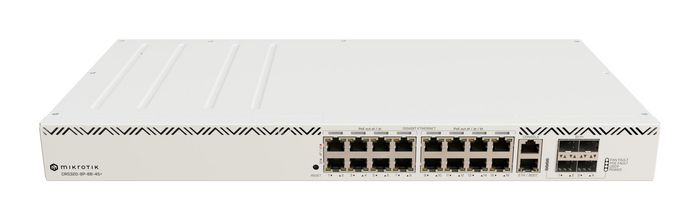 MikroTik CRS320-8P-8B-4S+RM - Commutateur réseau PoE++ 17 ports Gigabit Ethernet (8x PoE++ 802.3bt), 4 ports SFP+ 10G, alimentation 600W incluse