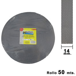 WOLFPACK LINEA PROFESIONAL Sangle volet grise 14 mm, rouleau de 50 mètres