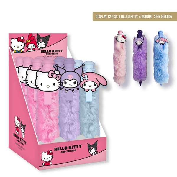 Cerdá Stylo à bille peluche Hello Kitty T.Unica - Bleu - À partir de 3 ans