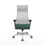 Piqueras y Crespo Chaise de Bureau Albacete avec mécanisme Synchro, Verde bouteille et Blanc