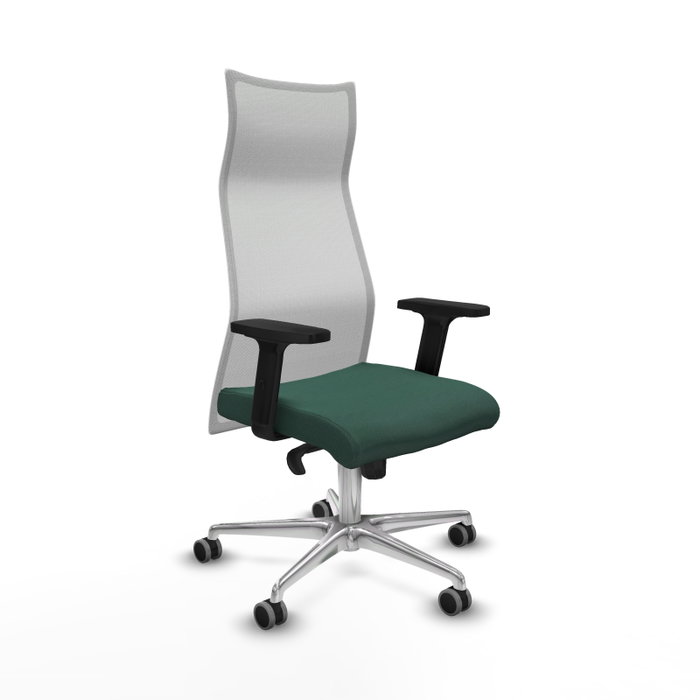 Piqueras y Crespo Chaise de Bureau Albacete avec mécanisme Synchro, Verde bouteille et Blanc Piqueras y Crespo Chaise de Bureau Albacete avec mécanisme Synchro, Verde bouteille et Blanc