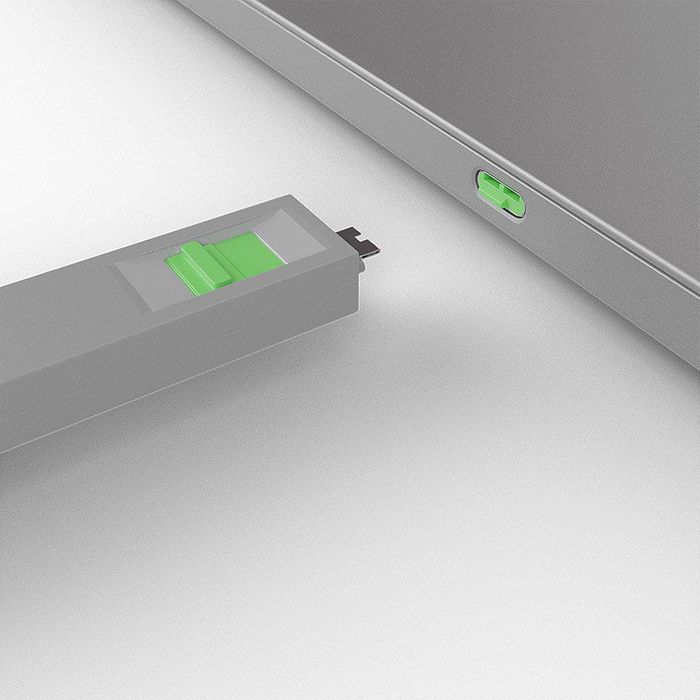 Lindy Bloqueur de port USB C, 4 pièces + clé, Vert - Protection physique des ports