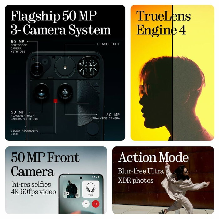 Smartphone Nothing PHONE 3 FLAGSHIP 6,67" 12 GB RAM 256 GB Noir