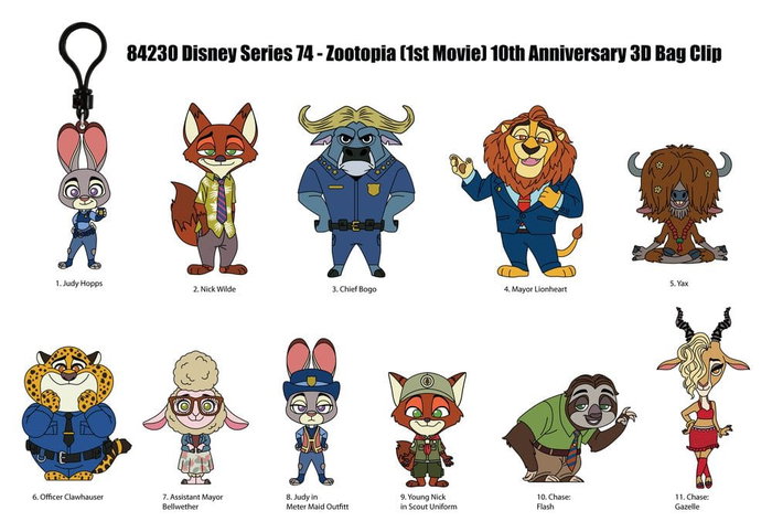 Monogram Int. Zootopia 3D présentoir porte-clés Série 73 (24) de peluche s'ouvre avec des blind boxes Monogram Int. Zootopia 3D présentoir porte-clés Série 73 (24) de peluche s'ouvre avec des blind boxes