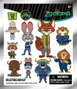 Monogram Int. Zootopia 3D présentoir porte-clés Série 73 (24) de peluche s'ouvre avec des blind boxes