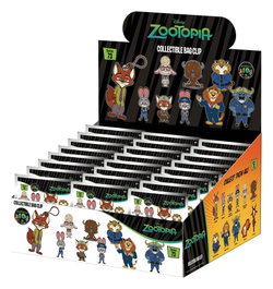 Monogram Int. Zootopia 3D présentoir porte-clés Série 73 (24) de peluche s'ouvre avec des blind boxes