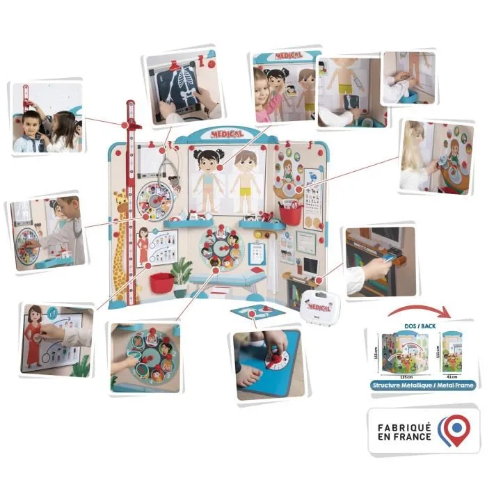 Smoby - Cabinet médical - Jouet éducatif pour enfants - Jeu de rôle docteur avec radiologie et anatomie