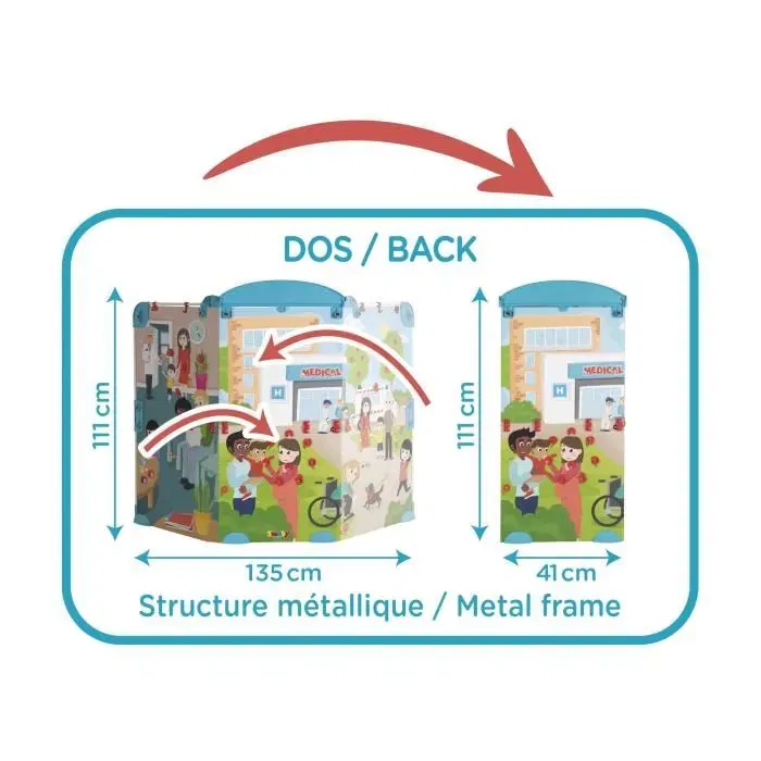 Smoby - Cabinet médical - Jouet éducatif pour enfants - Jeu de rôle docteur avec radiologie et anatomie