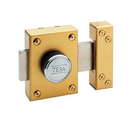 TESA Serrure 2101-ae/50 en applique vernie dorée