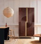 GINER Y COLOMER Meuble bar en bois de manguier et métal, couleur cerise