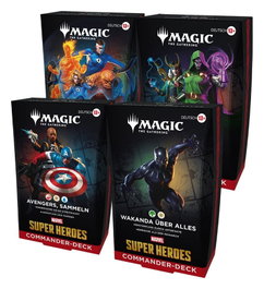 Wizards of the Coast Magic the Gathering Marvel Super Heroes Commander Decks Carton (4)