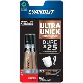 Cyanolit Ultra Unick 2x3 g - Colle universelle instantanée ultra-rapide