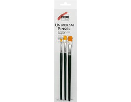 Kreul Set de 3 pinceaux plats BASIC n°04, 08 et 12