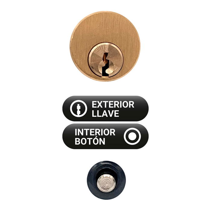 Serrure de sécurité Micel crr12 86b/50 mm Acier Gris 50 mm Recouvrir